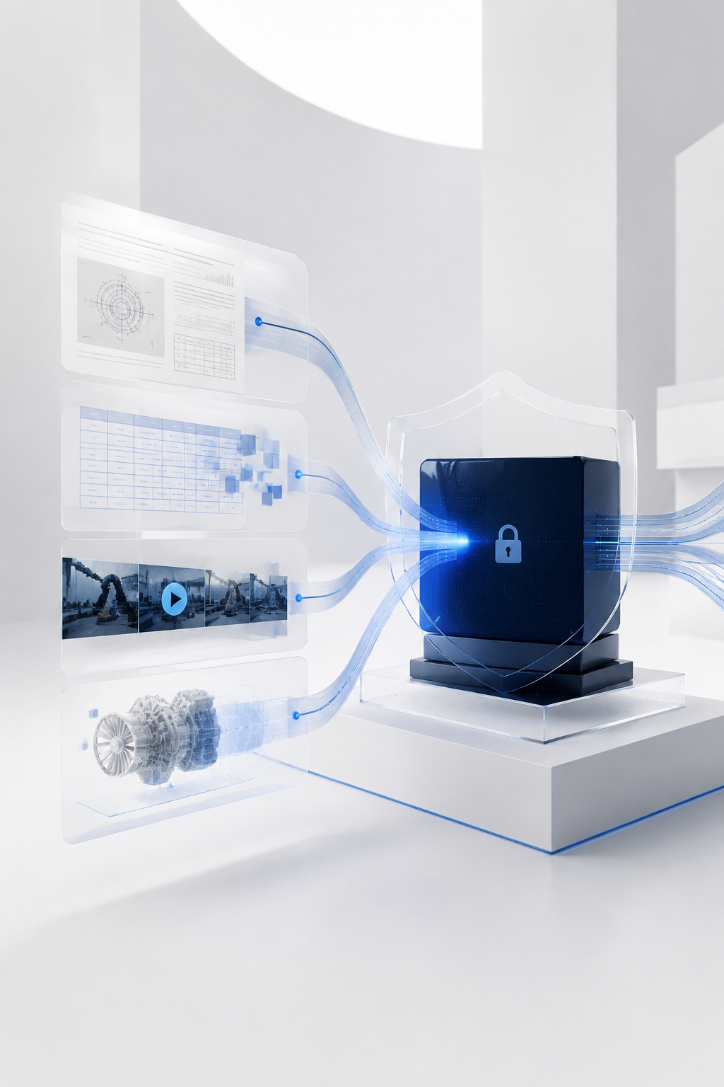Secure enterprise AI processing company knowledge into work products